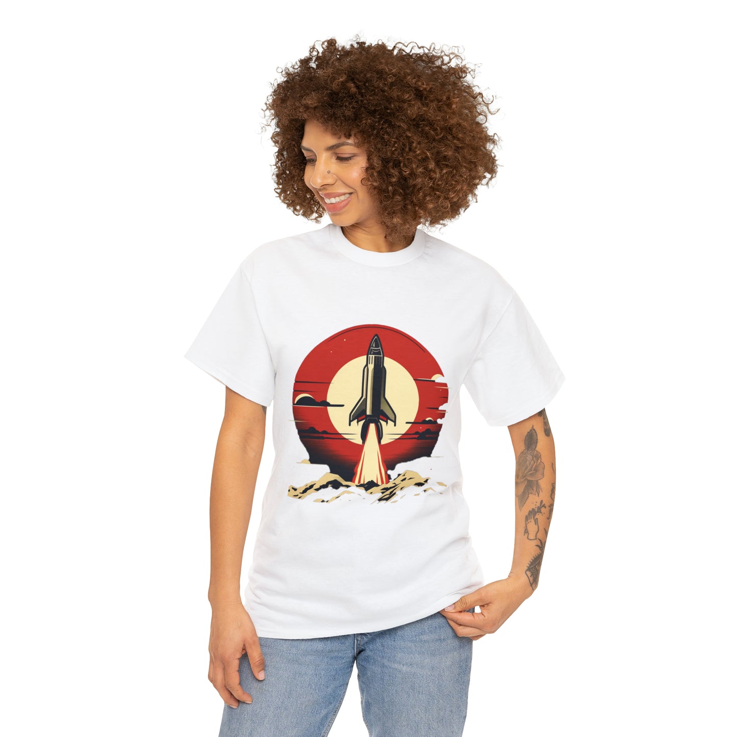 Sunset Launch Unisex Heavy Cotton T-Shirt