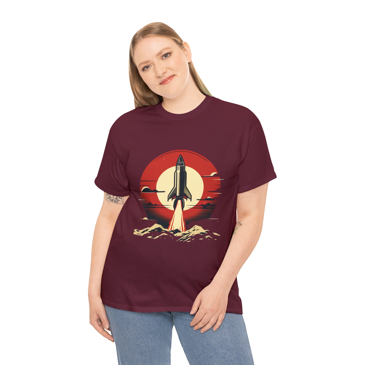 Sunset Launch Unisex Heavy Cotton T-Shirt