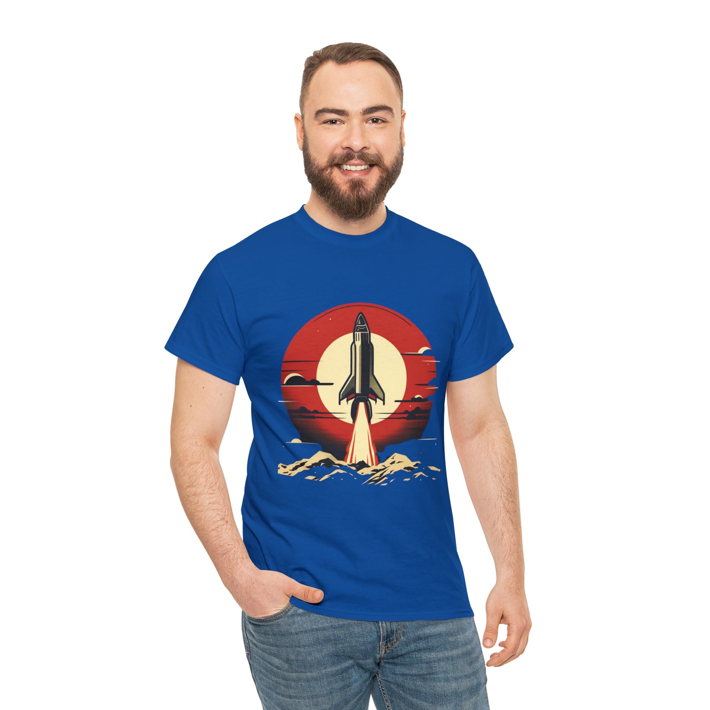 Sunset Launch Unisex Heavy Cotton T-Shirt