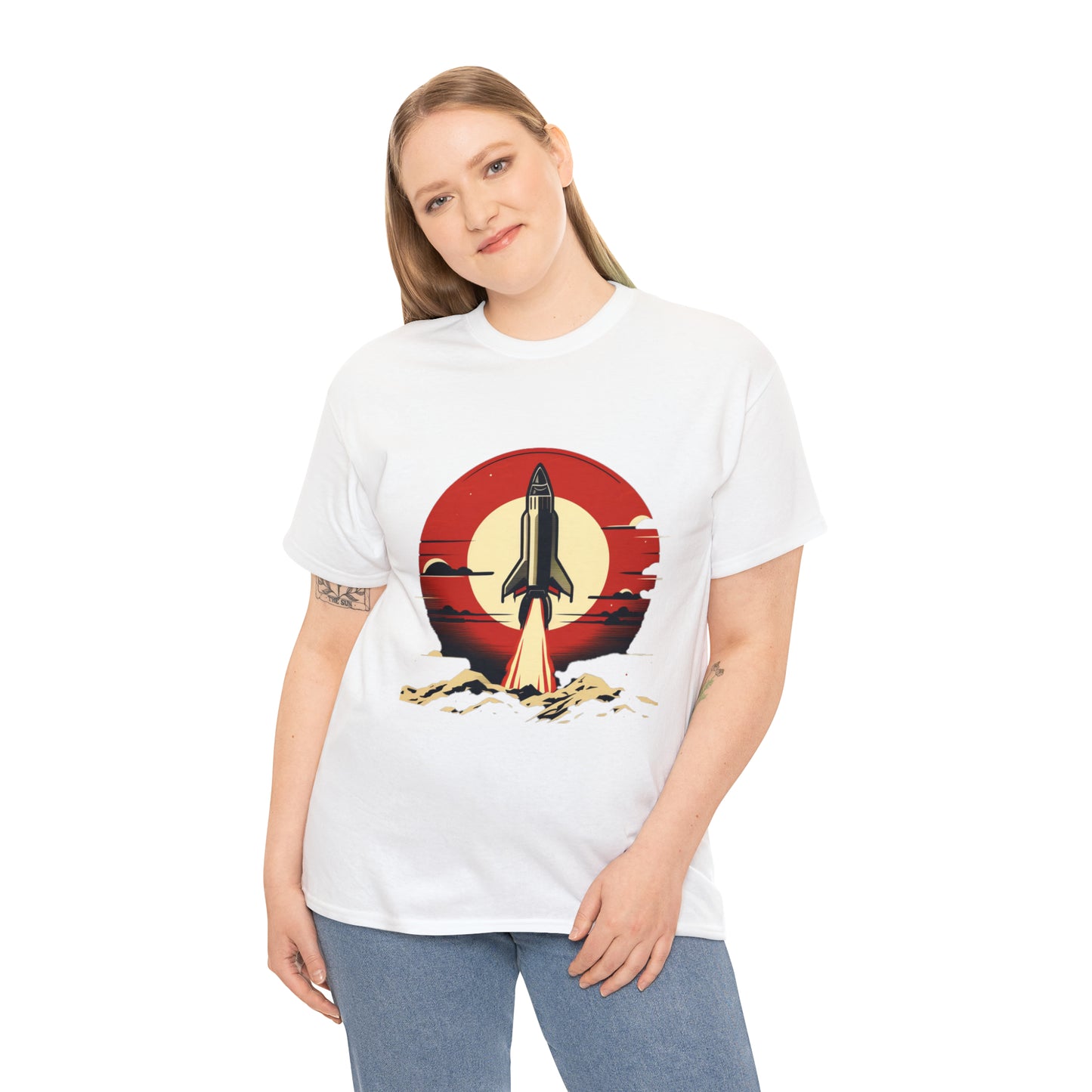 Sunset Launch Unisex Heavy Cotton T-Shirt