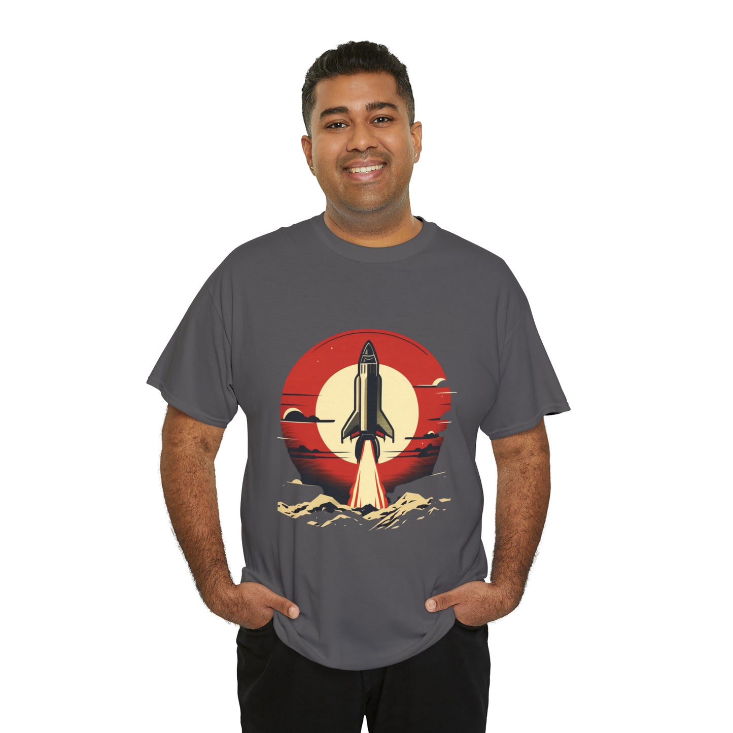 Sunset Launch Unisex Heavy Cotton T-Shirt