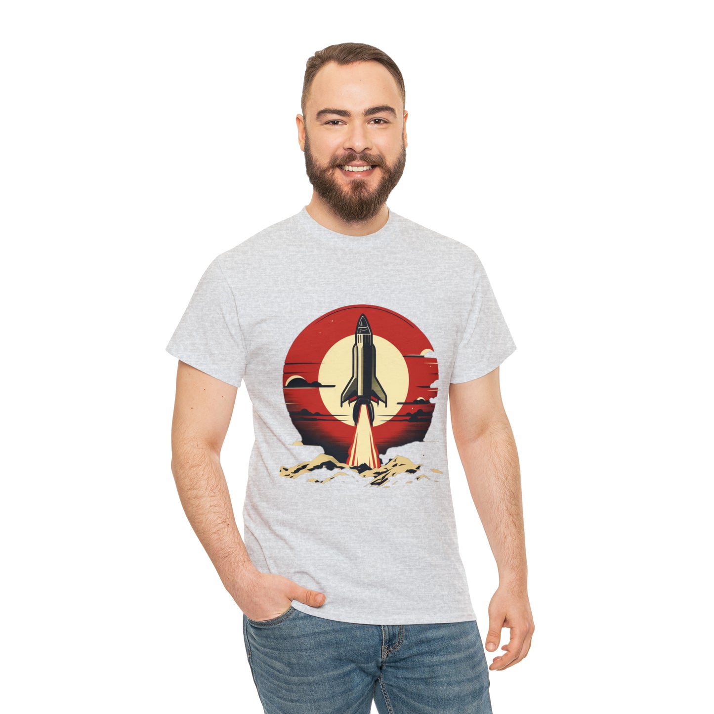 Sunset Launch Unisex Heavy Cotton T-Shirt