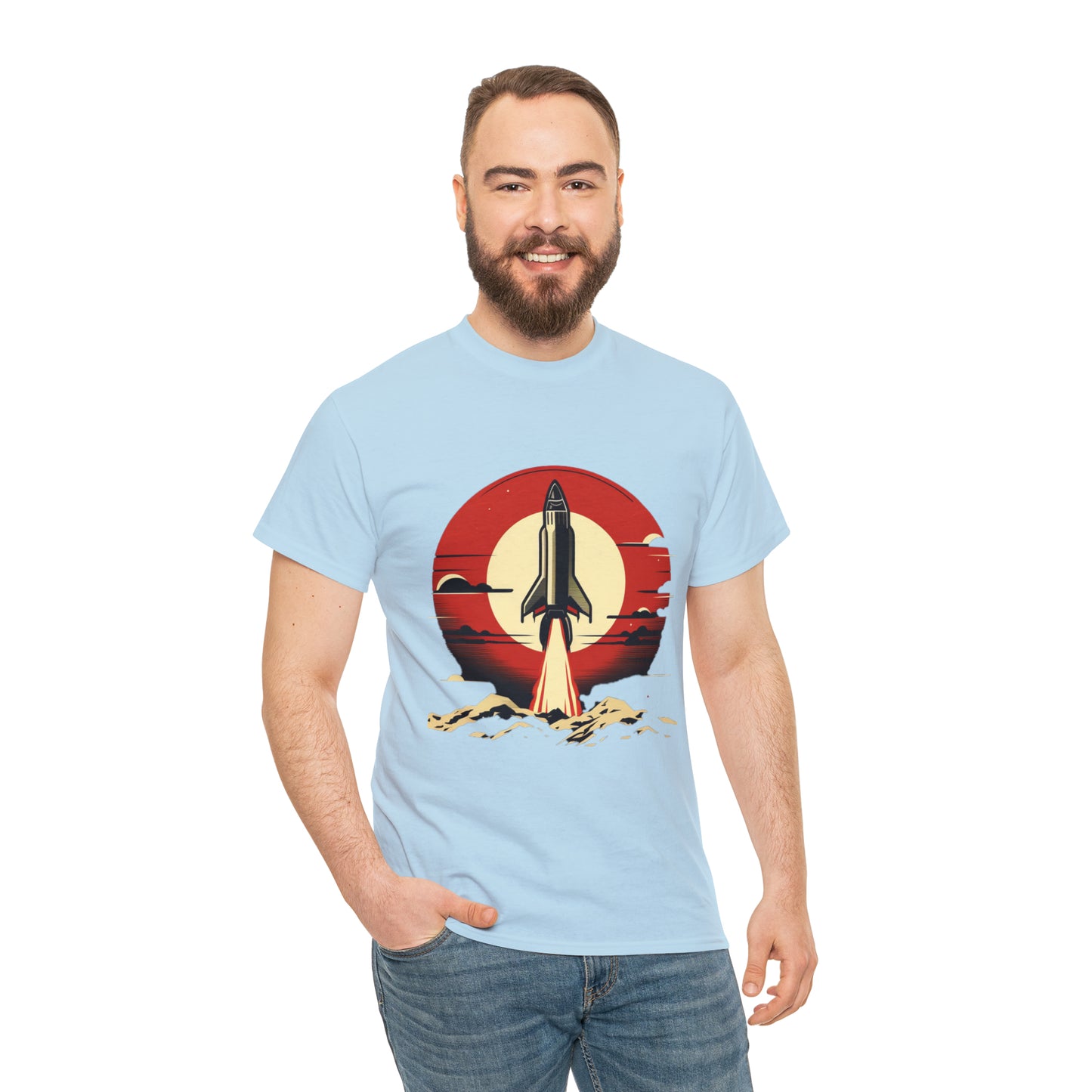 Sunset Launch Unisex Heavy Cotton T-Shirt