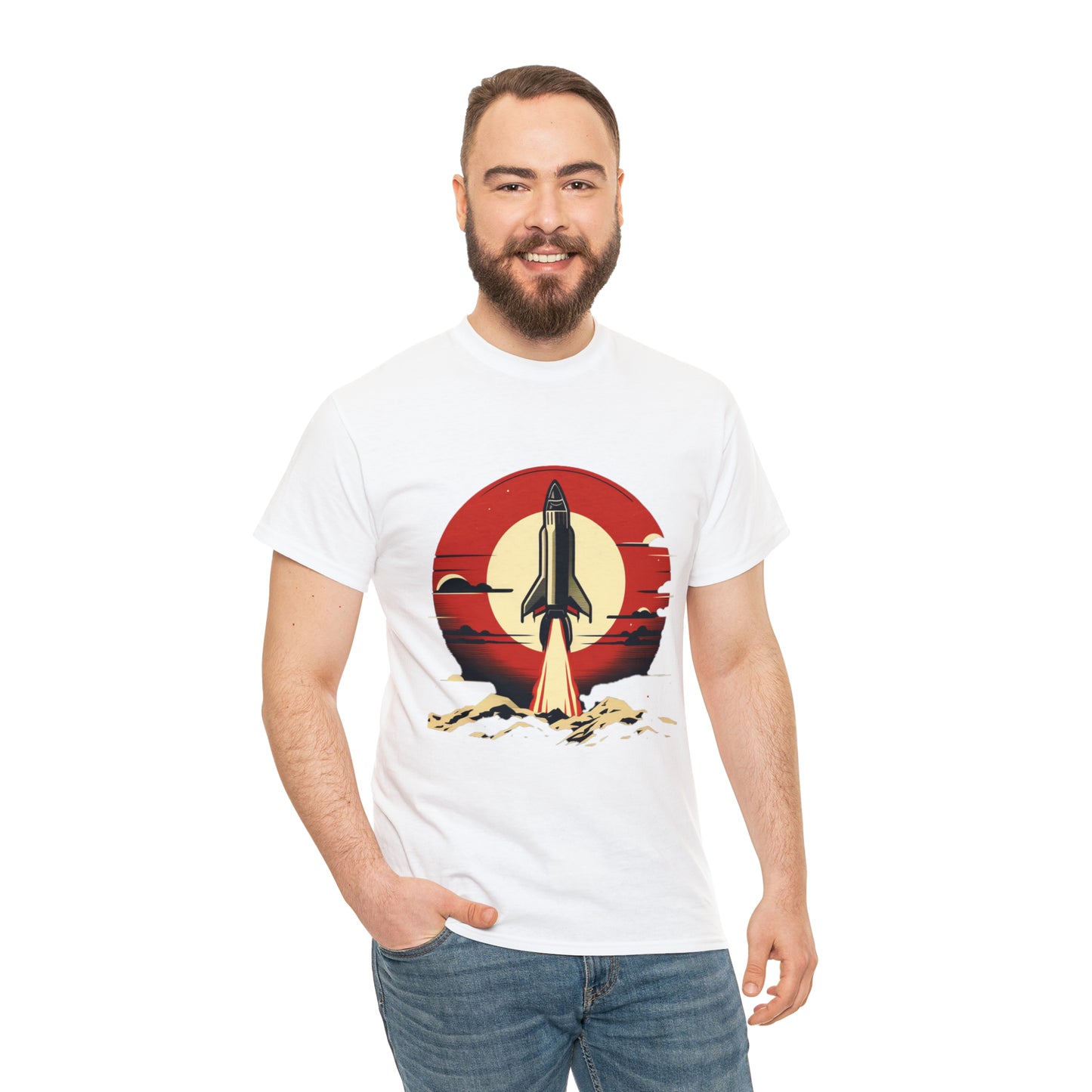 Sunset Launch Unisex Heavy Cotton T-Shirt