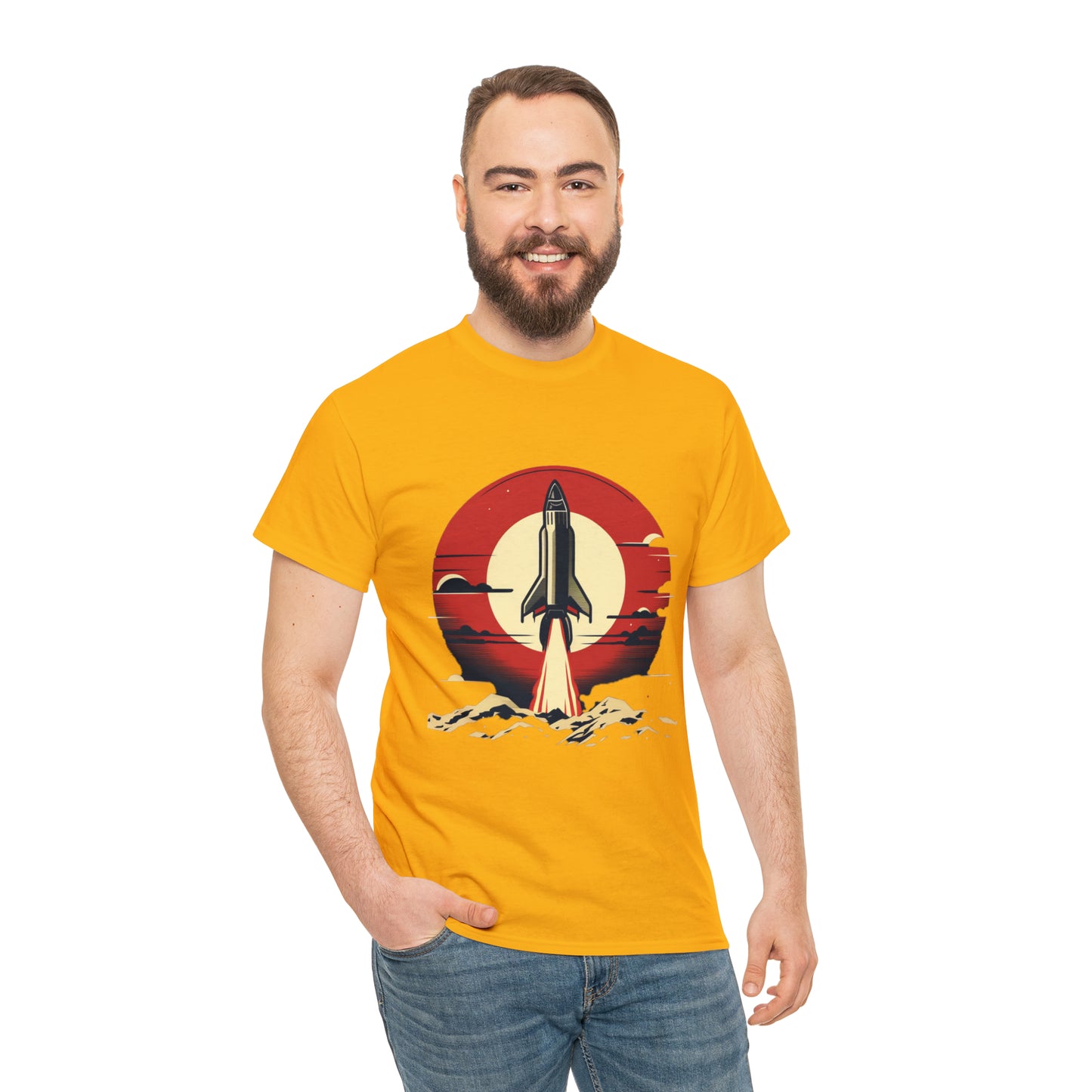 Sunset Launch Unisex Heavy Cotton T-Shirt