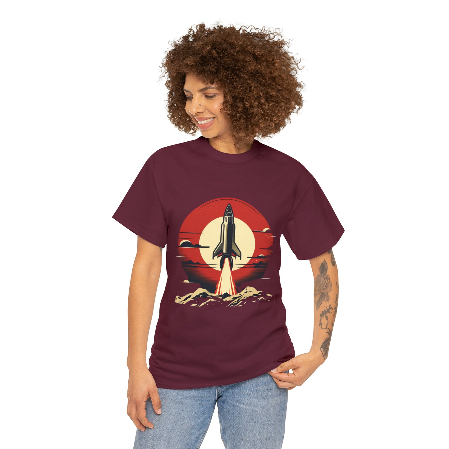 Sunset Launch Unisex Heavy Cotton T-Shirt