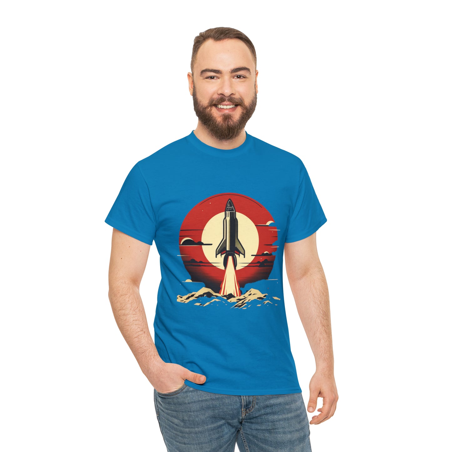 Sunset Launch Unisex Heavy Cotton T-Shirt
