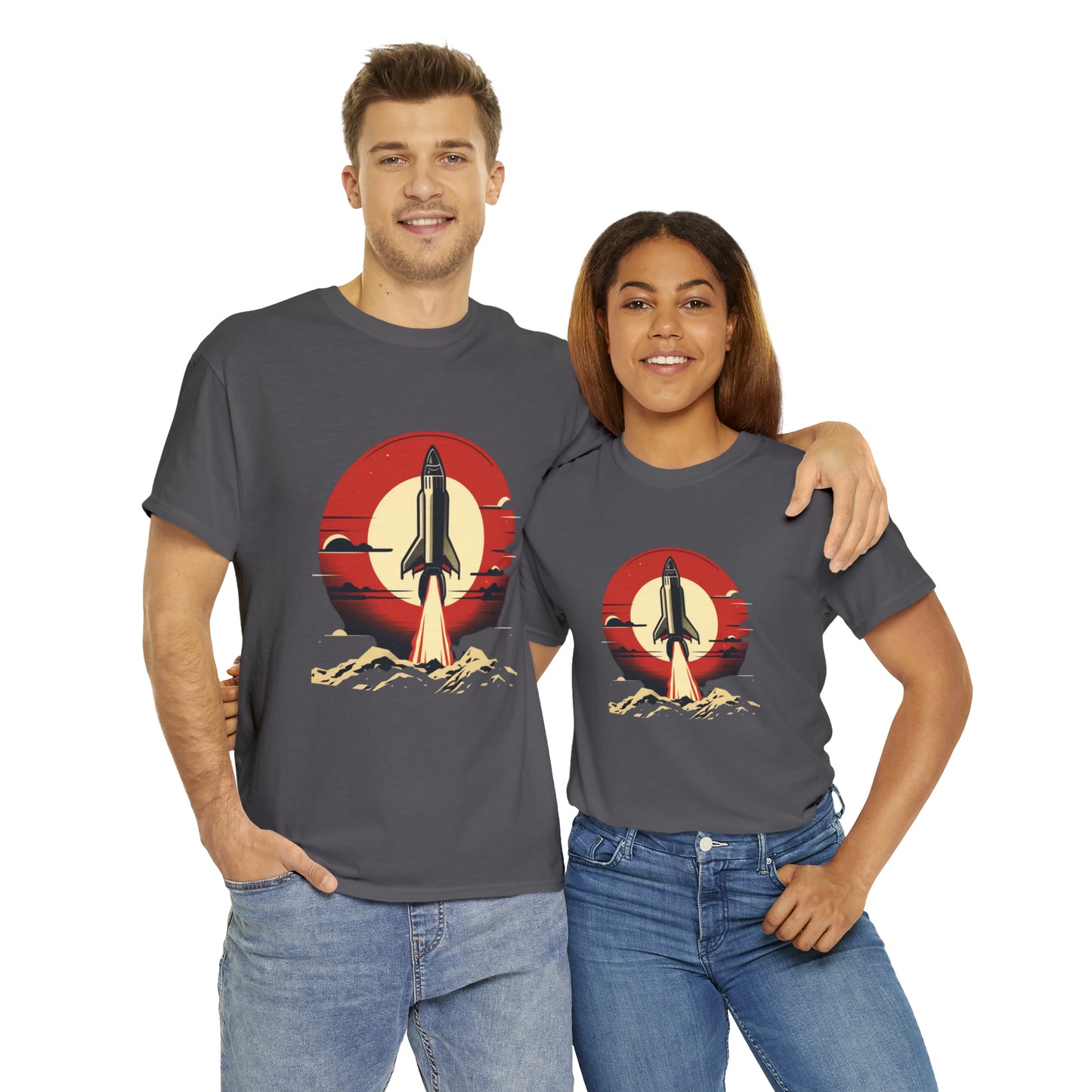 Sunset Launch Unisex Heavy Cotton T-Shirt