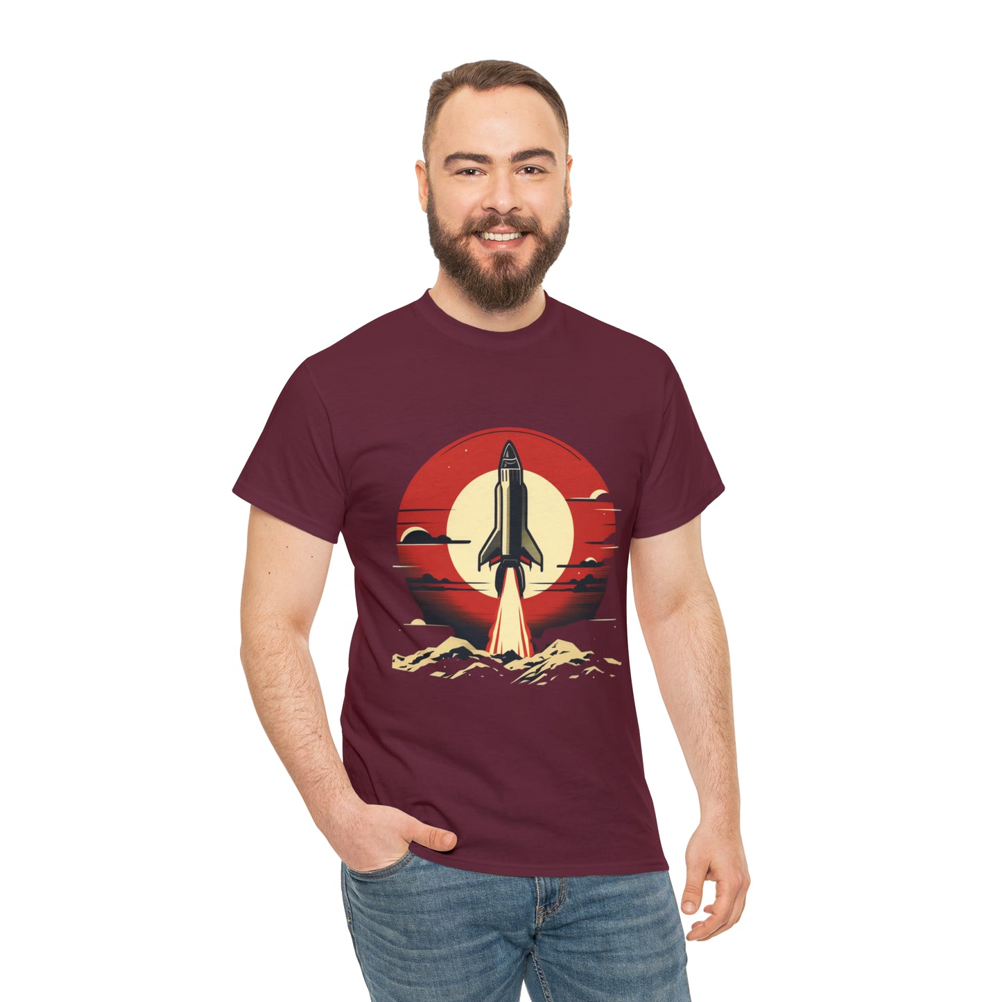 Sunset Launch Unisex Heavy Cotton T-Shirt