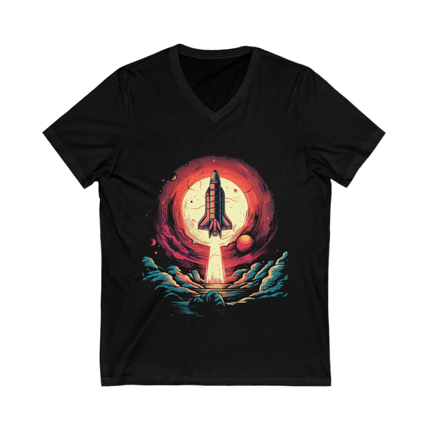 Rocket Logo V-Neck Tee