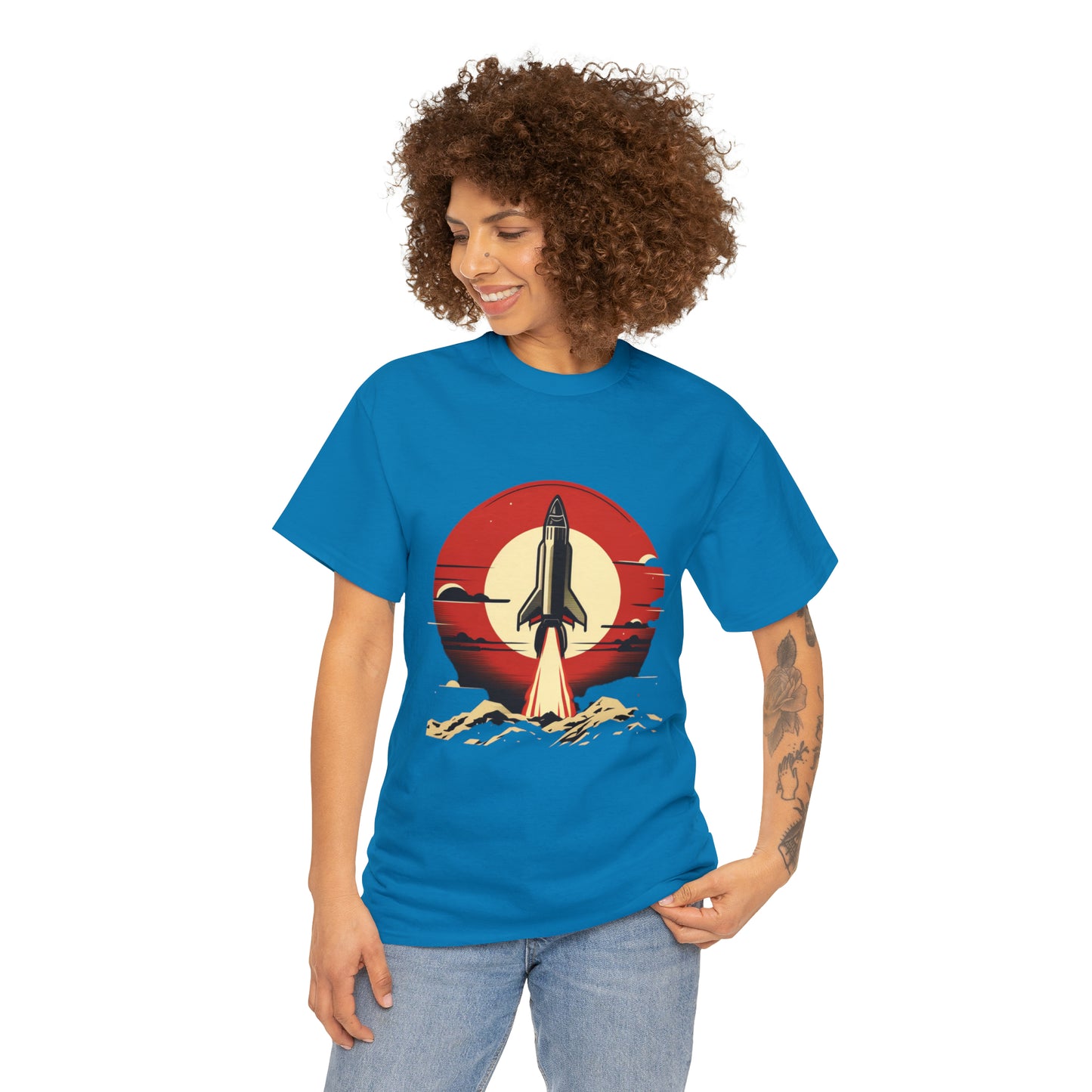 Sunset Launch Unisex Heavy Cotton T-Shirt