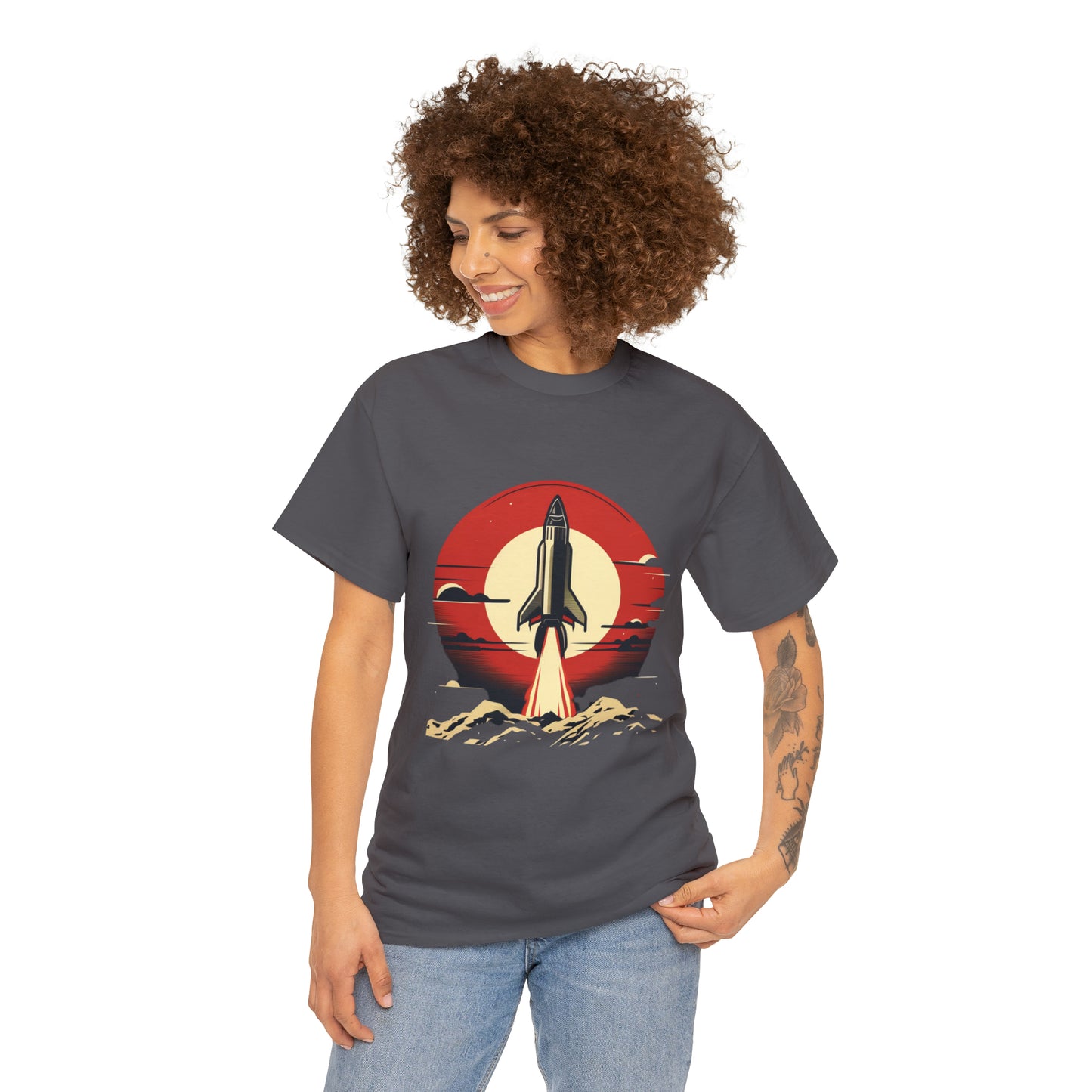 Sunset Launch Unisex Heavy Cotton T-Shirt