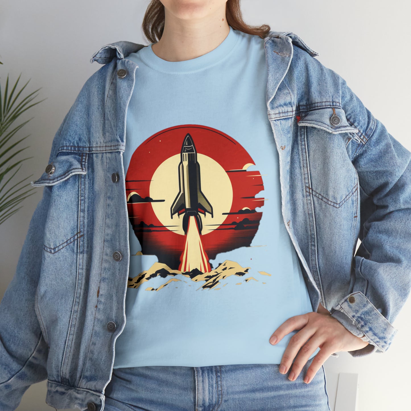 Sunset Launch Unisex Heavy Cotton T-Shirt