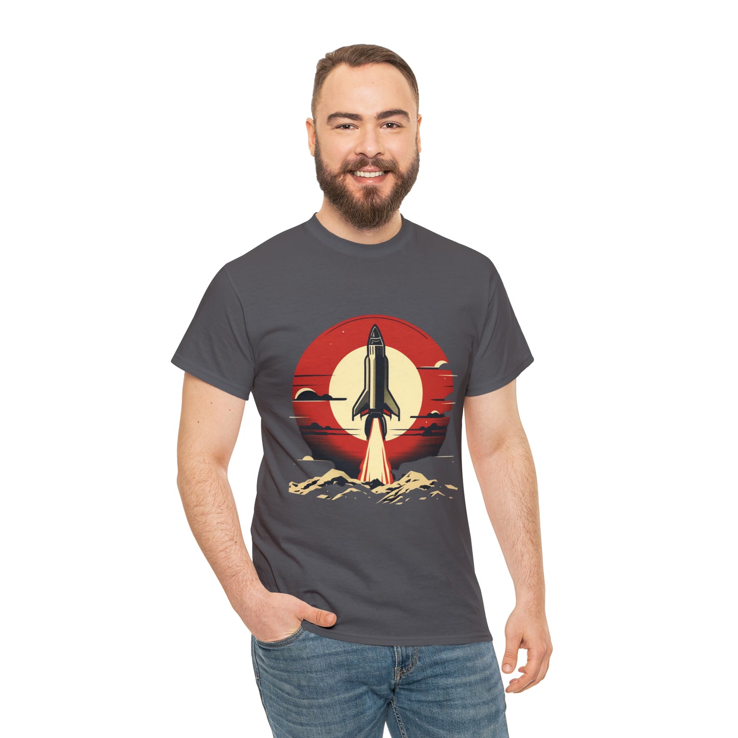 Sunset Launch Unisex Heavy Cotton T-Shirt