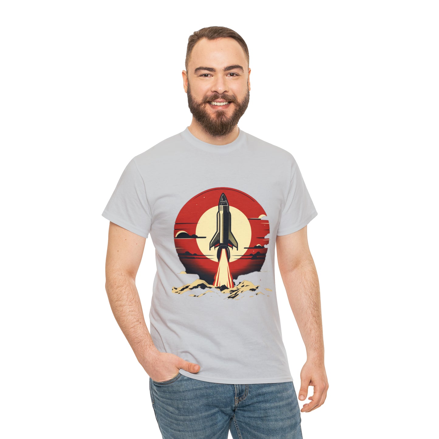 Sunset Launch Unisex Heavy Cotton T-Shirt